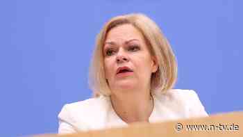 "Zahlen mehr als halbiert": Faeser sieht Erfolg in deutlichem Rückgang bei Asylanträgen