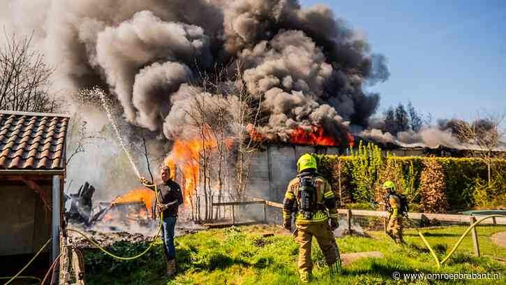 Grote schuurbrand na uren onder controle, stond 1500 liter dieselolie in