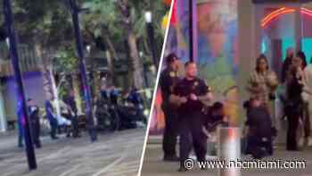 Person critically injured in shooting during fight in downtown Miami