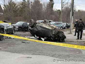 Automotive shop in repair mode after a driver collides with multiple parked vehicles