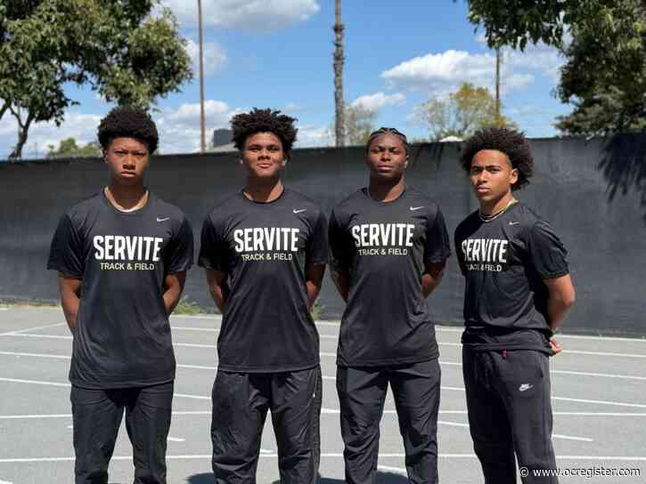 Servite 4×100 relay does it again, sets county record in Trabuco Hills meet