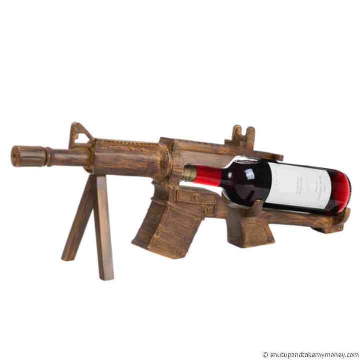 Gun AR15 Wine Bottle Holder 23″ L