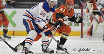 Cutter Gauthier scores 2 goals to lead Ducks past short-handed Oilers 3-2