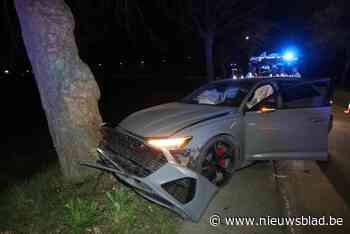 Audi van 150.000 euro crasht tegen boom