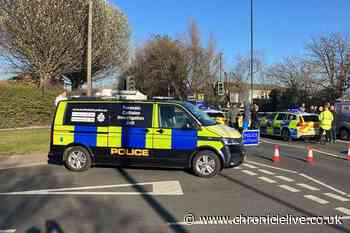 Harley Davidson motorcyclist in critical condition after crash with van in Wallsend