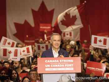 Mark Carney speaks to overflow crowd at Richmond rally