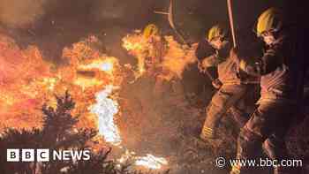 Moorland blazes 'hard work' for firefighters
