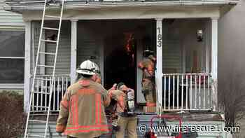 N.Y. firefighters rescue 2 from porch roof during fire