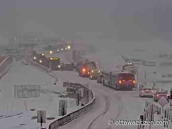 Post-snowstorm collision causes morning commuting delays