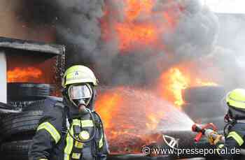 FW-SE: Feuer in Werkstatt greift auf Reifenlager über