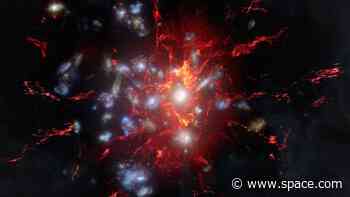 This baby galaxy cluster is powering extreme star formation with a hidden fuel tank