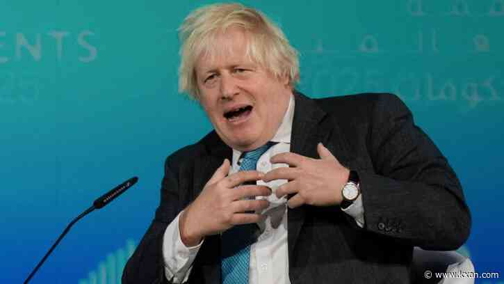 Boris Johnson pecked by ostrich