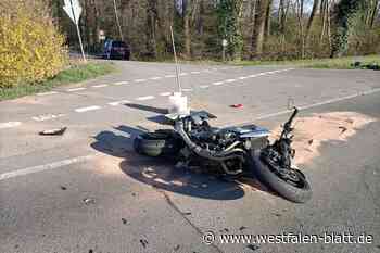 Motorradfahrer bei Unfall in Lübbecke schwer verletzt