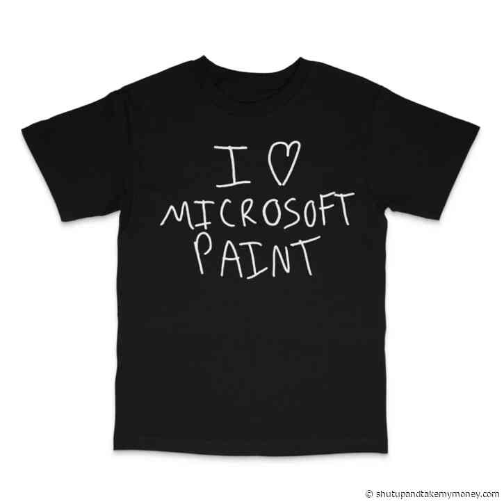I Love MS Paint Custom Printed T-Shirt