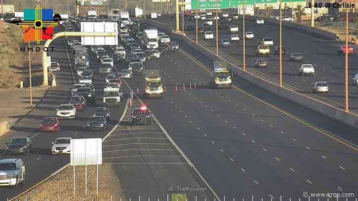 I-40 eastbound closed at Carlisle in Albuquerque
