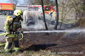 Auto in Delbrück geht in Flammen auf
