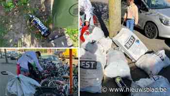 Vlaams Belang trekt door Borsbeekse straten voor zijn zwerfvuilactie