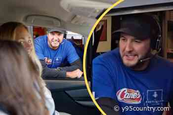 Luke Bryan Works the Drive-Thru at Raising Cane’s for a Good Cause [Pictures]