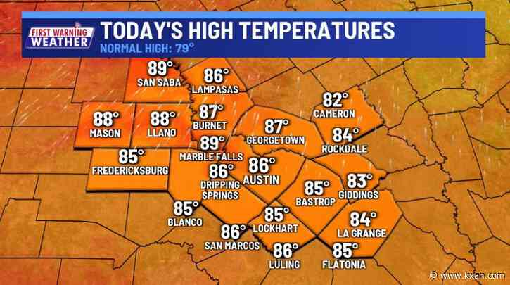 90s returning Thursday ahead of next front