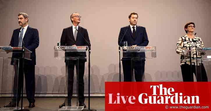 Germany to send ‘clear signal’ of ‘strong, effective government’ under new coalition, says Friedrich Merz – as it happened