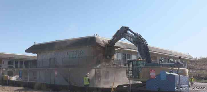 Demolition begins on Motel 6 near Lobo Village