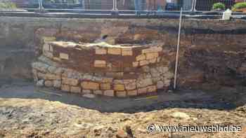 Verdedigingstoren van rond 1500 opgegraven bij werken rond centrum Bree