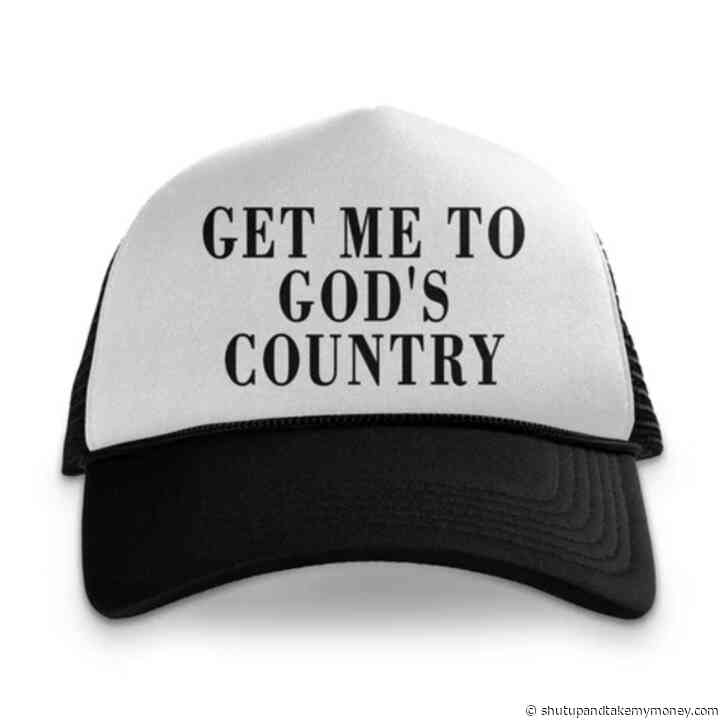Get Me To God’s Country Custom Printed Mesh Trucker Hat