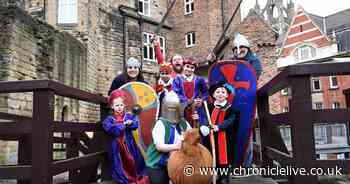 History lessons come to life at Newcastle Castle as students enjoy 'space hopper jousting'