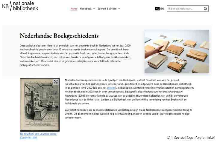 Bibliopolis wordt Nederlandse Boekgeschiedenis