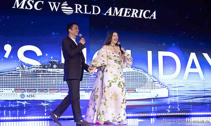 MSC World America von Drew Barrymore in Miami getauft