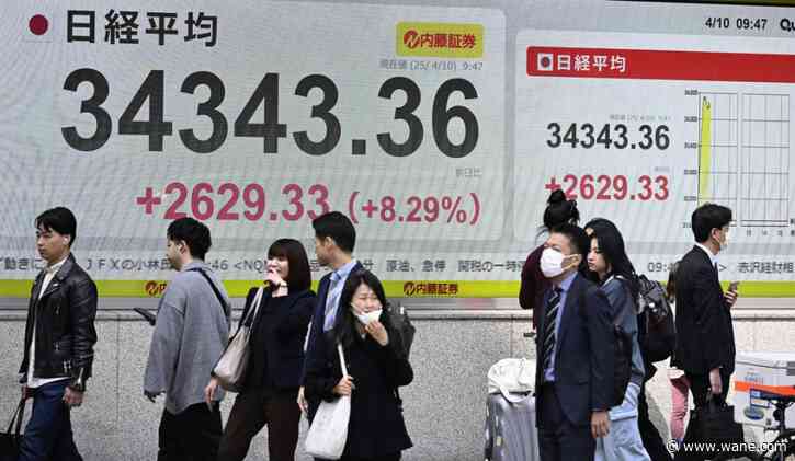 Global shares jump following historic gains on Wall St after Trump paused most of his tariffs