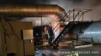 Over 12 FDs battle fire on roof of Ohio manufacturing plant