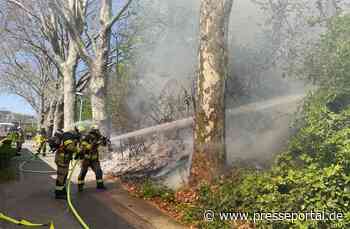 FW Stuttgart: Vegetationsbrand am Bahnhof Untertürkheim führt zu Gleissperrungen