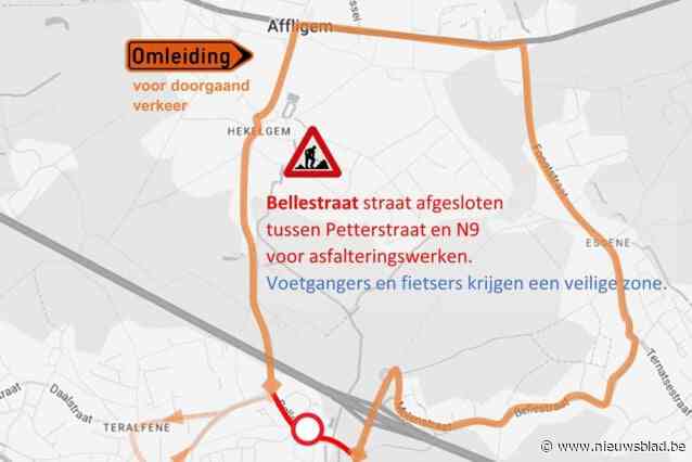 Bellestraat vijf dagen afgesloten voor wegenwerken