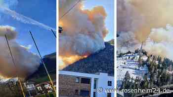 Dicke Rauchwolken und erste Evakuierungen: Waldbrand wütet in Südtirol - Feuer könnte Handynetz lahmlegen