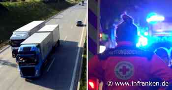 Kreis Kitzingen: Lkw kracht ungebremst in Stauende auf A3 - Fahrer verletzt