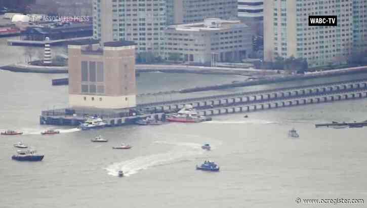 Six people have died in a helicopter crash in the Hudson River in New York City, an AP source says