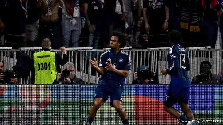 Zirkzee scoort bij gelijkspel Manchester United in Lyon