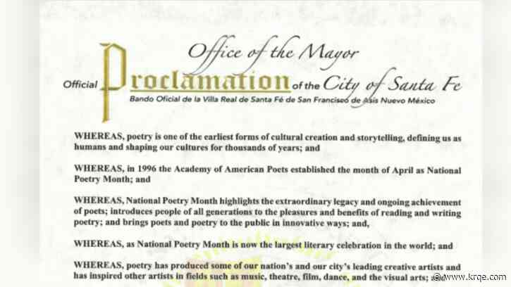 'We’ve always been a city of poets': Celebrating National Poetry Month in Santa Fe
