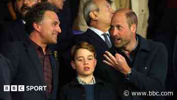 William takes son George to watch Villa in Paris