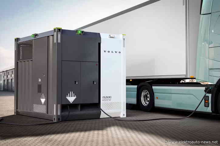 Volvo Energy PU500: Batteriespeicher und Ladestation für E-Lkw in einem