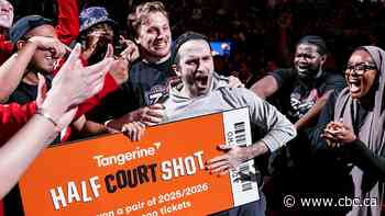 #TheMoment a Raptors fan won season tickets with an impossible half-court shot