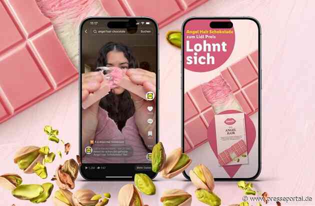 Angel Hair Schokolade in limitierter Edition ab nächster Woche bei Lidl erhältlich / Schokotrend ab sofort exklusiv über TikTok einkaufen