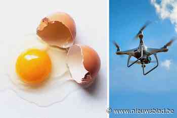 Grapjas hangt ongewenste ‘paashaas’ uit en dropt met drone rauwe eieren op straat: “Ik zie er wel de humor van in”