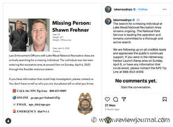 Lake Mead posts photos of missing Las Vegas veterinarian on social media