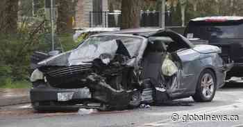 Armed robbery sparked police chase that left 2 B.C. police officers hurt