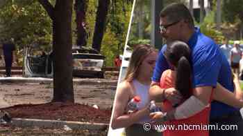 ‘Everywhere I looked there was fire': Driver who survived Boca Raton plane crash speaks