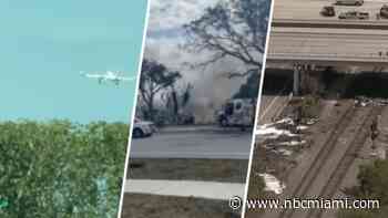 Fiery Boca Raton plane crash kills 3 people on board, injures man in car