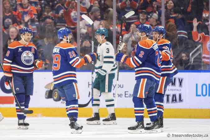 Oilers clinch playoff berth for sixth consecutive season with 4-2 win over Sharks
