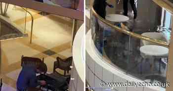 Shocking footage shows passengers panic as cruise ship begins to flood with water